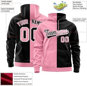 Sweat à capuche personnalisé pour jeunes | Nom d'équipe cousu personnalisé numéro 100% coton polaire poids lourd 300/400/500 GSM hiver - Product Image 4