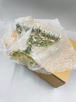 Ménorah Hanouka en émail à motif floral, Ornement Judaïca, Design artistique en forme de branche, Cadeau de festival, Objet de collection artisanal pour les Juifs