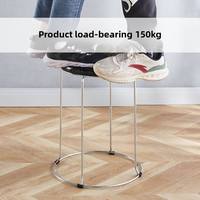 Chaise de bar en acier de style nordique, tabouret de salle à manger haut minimaliste et tendance pour îlot de cuisine, siège domestique en métal épaissi