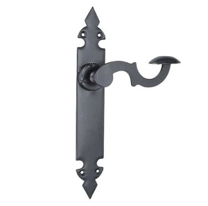 Poignée de porte en fonte vintage écologique avec plaque, finition noire, pour la maison, les hôtels, les écoles, les villas, la décoration et l'utilisation d'outils - Product Image 5