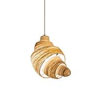 Lampe décorative en tissu de style croissant, pour desserts légers