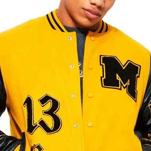 Wholesale Custom Print Embroidered Letterman <b>Jacket</b> For <b>Men</b> Low Moq Outdoor Use <b>Men</b> <b>Varsity</b> <b>Jacket</b> In Solid Color - Product Image 5