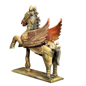 Estatua de Pegaso Alado de Estilo Tradicional, Diseño Animal, Estatua de Pegaso con Alas de Madera - Product Image 3