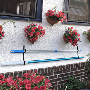 21.6CM Double crochet robuste <span class=keywords><strong>piscine</strong></span> pôle cintres métal montage mural organisateur écumoire feuille râteaux jardin brosse outil tuyau accessoires - Product Image 5