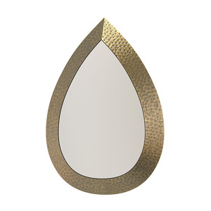 Espejo de pared de Metal moderno hecho a mano hermoso diseño de gota para vestíbulo maquillaje vestidor decoración del hogar mejora - Product Image 1