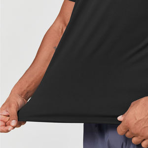 Camiseta Deportiva de Verano para Hombre con Logotipo Personalizado, Ligera, Informal, 88% Poliéster, 12% Elastano, Color Sólido, Manga Corta - Product Image 2