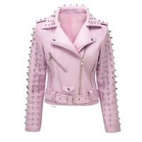 Veste en cuir de vache véritable de haute qualité fabriquée au Pakistan, imperméable, respirante, à séchage rapide, personnalisable, avec col montant et clous