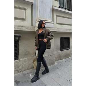 เสื้อแจ็คเก็ตบอมเบอร์กันลมลายเส้นสีสันสดใส รุ่น 7021-8 - Product Image 5