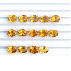 หินสีเหลืองซิทรีนธรรมชาติทรงรีหินหลวม AA + เครื่องประดับเกรดแท้ทำให้พลังงานบวก - Product Image 1
