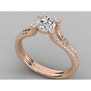 แหวนผู้หญิงทองคำ 18K ประดับเพชรแล็บโกรว์ ดีไซน์หรูหรา - Product Image 3