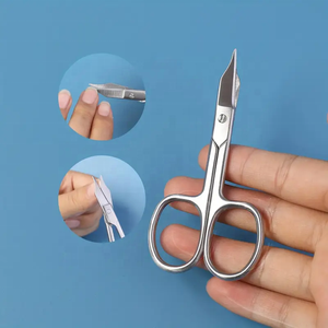 Coupe-ongles et coupe-ongles professionnel durable en acier inoxydable argenté avec pointe pointue pour le soin des ongles et l'outil de manucure - Product Image 4