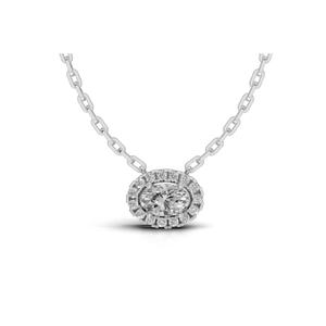Pendentif ovale halo en diamant de laboratoire Radiant Alessandra 0,650 Ct 9 KT 14 KT 18 KT Or Bijoux Vente en gros Fournisseur OEM Export - Product Image 1