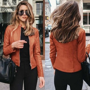 Service OEM bonne qualité chaude automne et hiver femmes mode veste en cuir femmes petites couleurs pour les femmes à vendre - Product Image 6