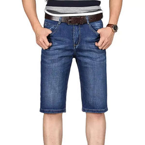 Vente en gros Short en denim uni personnalisé à la mode 100% coton coupe ample imperméable écologique décontracté pour hommes - Product Image 5
