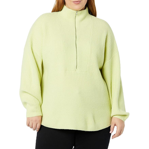Jersey de manga larga de ajuste clásico para mujer, cárdigan de invierno transpirable de algodón 100% de alta calidad, estilo informal ligero - Product Image 1