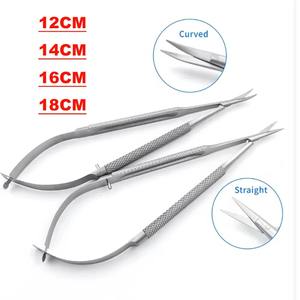 Manual Micro Ophthalmic Scissors Stainless Steel Castroviejo Cornea <b>Surgical</b> Hand <b>Instrument</b> for Eye and <b>Dental</b> Procedures - Product Image 1