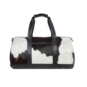 Custom Large Cowhide <b>Travel</b> Cow Hair <b>Bag</b> with Fashionable Cow Hair Pattern Zipper Closure and Personalized Logo <b>for</b> Women Use - Product Image 4