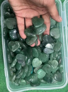 Gemas de Ágata Azul con Tallado de Corazón, Brillantes y Lisas, Cabujones Sueltos en Forma de Corazón de 8 mm y 10 mm para Joyería de Amor - Product Image 4