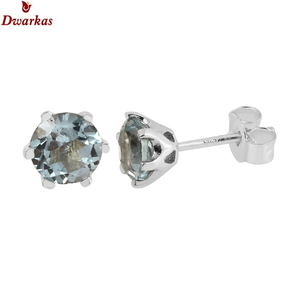 Classic fine jewelry <b>earrings</b> 925 <b>sterling</b> <b>silver</b> blue topaz gemstone <b>stud</b> <b>earring</b> for women ang girl - Product Image 1