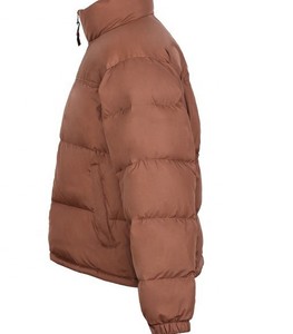 Custom Men's <b>Thin</b> Padded Winter <b>Puffer</b> <b>Jacket</b> 100% Polyester Eco-friendly High Quality High Street Fashion Oversized Fit Stand - Product Image 3