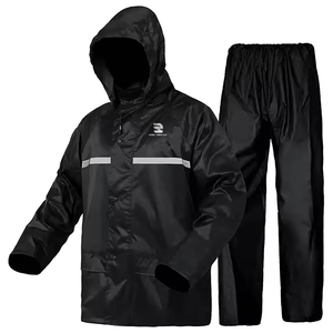 Chaqueta de lluvia para hombre, pantalones impermeables, chándal de lluvia, senderismo, montaña, traje impermeable, chándal de lluvia negro para hombre - Product Image 5