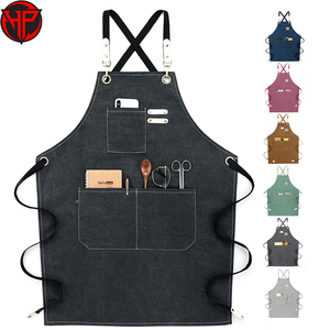 Hexaplus Jeans Outil Lavable Charpentier Barista Travail Étanche Personnalisé Imprimé Toile Denim Tablier Avec Logo - Product Image 1