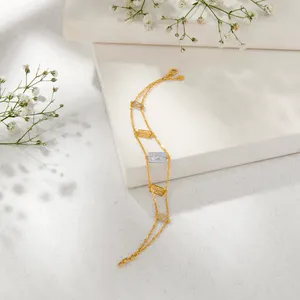 สร้อยข้อมือทองคำลายโมเสกแบบยืดหยุ่น - Product Image 1