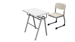 ALINA Bureau d'étudiant simple avec pièces métalliques durables Plateau en bois écologique Design moderne pour les ateliers scolaires Mobilier scolaire - Product Image 3