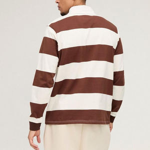 Polo de manga larga para hombre con logotipo de diseño personalizado al mejor precio, tejido de punto al por mayor a granel con patrón impreso - Product Image 2