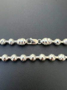 Plata de Ley 925 sólida, Bola de cuentas de platino, collar de cadena de perro de acero inoxidable Unisex sin diamante para moda de aniversario - Product Image 3