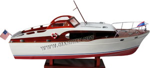 CHRISI Craftf Commander 1954 Modèle de bateau de vitesse en bois Meubles artisanaux avec décoration de peinture pour la maison - Product Image 3