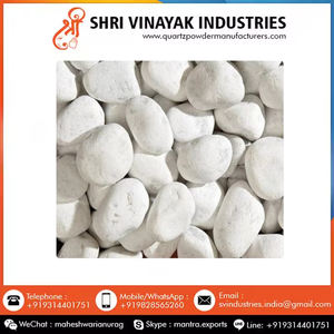 Prix de gros galets blancs de neige naturels hautement polis - Product Image 2