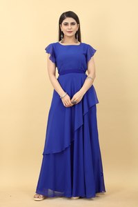 Vestido Anarkali tradicional indio y pakistaní más vendido, Georgette Vestido largo de diseñador, drapeado para adultos, precio al por mayor - Product Image 2