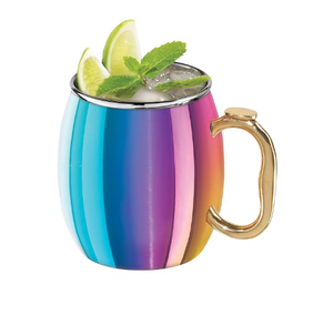 Vasos de acero inoxidable martillado negro, taza de cerveza de mula de Moscú, utensilios de cocina, utensilios de cocina, cóctel, fiesta, agua, jugo, Material de PC - Product Image 4