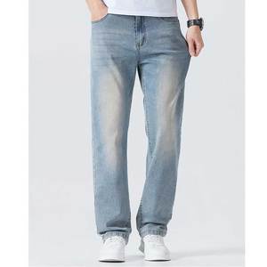 Mens Jeans Pants Men Straight Jeans Stylish <b>Denim</b> Jeans Men Street Wear White Fitting Washed Slim Fit Stretch Pent Custom - Product Image 1