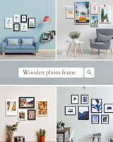 Elegante Marco de Fotos Minimalista de Madera Maciza Hecho a Mano, Ecológico, para Retratos Familiares, Impresiones Artísticas, Fotos de Boda, Decoración Moderna para el Hogar