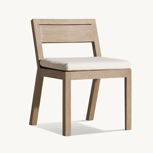 Chaises de salle à manger en teck au style moderne, adaptées à l'extérieur, équipées de mousse douce et durable - Product Image 5