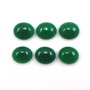 Compre en línea ónix verde natural 9mm 11mm cabujones ovalados lisos piedras preciosas curativas sueltas último diseño joyería del mejor proveedor - Product Image 1