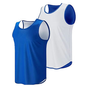 Ensemble de maillots de basket-ball unisexe pour adultes réversible, respirant, en polyester, avec découpe automatique - Product Image 1