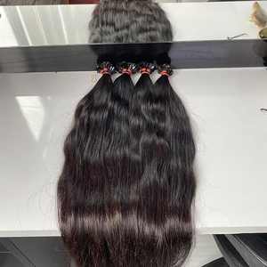 Extensiones de cabello vietnamita de punta plana negra natural, peluca humana virgen, tiendas, uso de salón profesional, suministro de mercado de exportación - Product Image 3