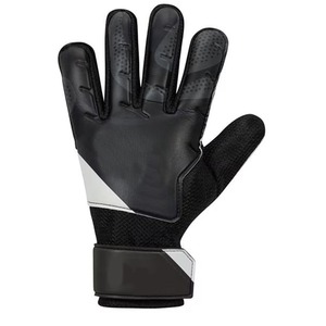 Gants de gardien de but en cuir noir véritable de qualité supérieure pour hommes respirants avec fermeture à bretelles personnalisée et protection des pouces - Product Image 3