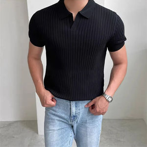 Camiseta deportiva de verano Camiseta de moda para hombre Cuello abierto Transpirable Secado rápido Top de manga corta - Product Image 4
