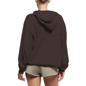 Sweat à capuche pour femme en coton brodé avec logo personnalisé Sweat à capuche oversize respirant à épaules tombantes Design tendance Y2K - Product Image 2