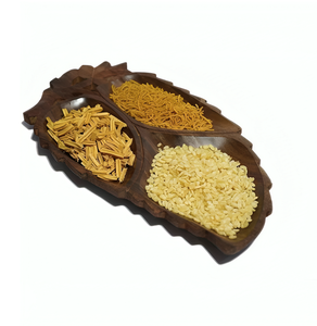 Plateau de service de fruits en bois d'acacia Formes modernes et élégantes Idéal pour servir des fruits à la maison Fêtes et rassemblements - Product Image 2