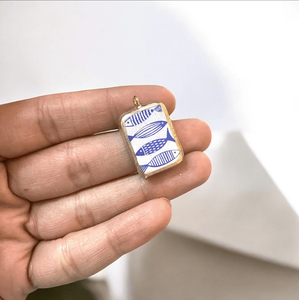 Fish-Colgante de dijes de porcelana fría (SIN Cadena) - Product Image 1