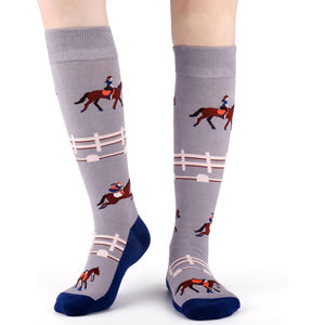 Chaussettes d'équitation sportives à logo personnalisé, nouveau design, chaussettes hautes pour l'équitation, en vente, vêtements d'équitation unisexes - Product Image 3