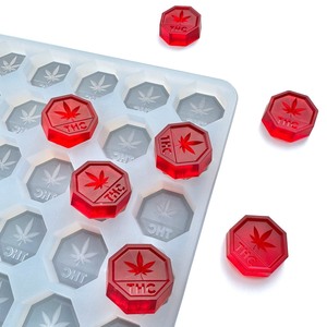 Moule à bonbons octogonal en silicone de 4 ml, 192 cavités, grille de cavités, forme de cavité définie, pour tester les recettes de bonbons gélifiés, fabrication de bonbons gélifiés en gros - Product Image 1