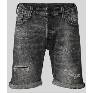 Novedad de verano, pantalones vaqueros cortos rasgados para hombre, pantalones cortos de algodón con parche de agujero de calle alta a la moda, pantalones cortos de mezclilla informales de talla grande, ropa para hombre - Product Image 1