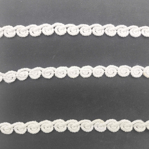 Dentelle spirale de luxe 100 % polyester blanc, écologique, largeur 1,1 cm, pour robes, cadeaux et décoration intérieure - Product Image 4