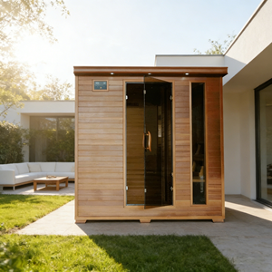 Sauna Infrarroja de Cedro para 6 Personas, para Uso Interior/Exterior - Product Image 1